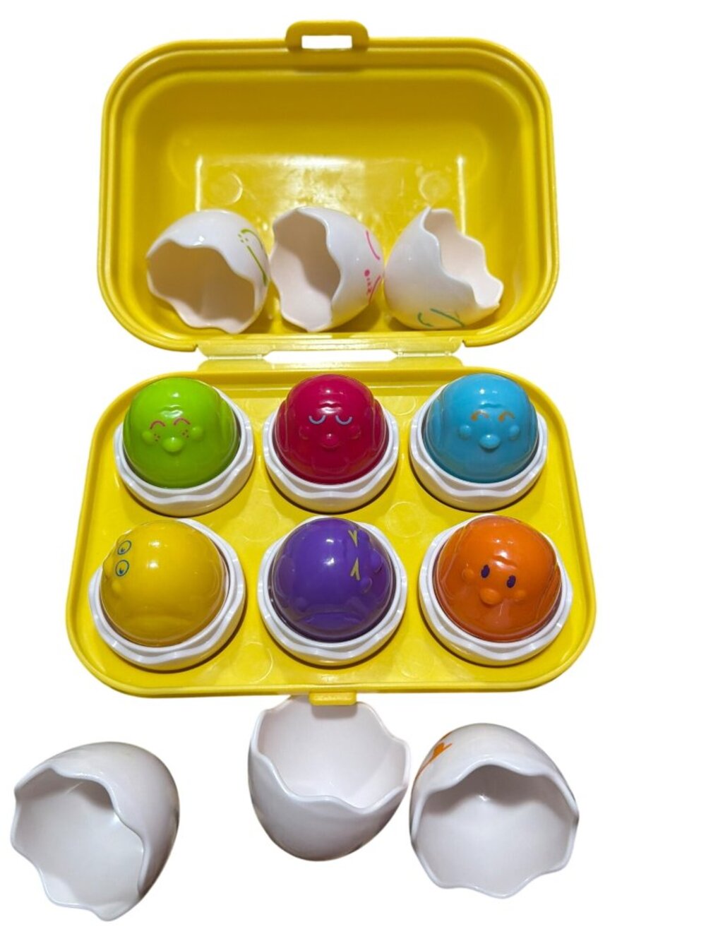 Tomy Hide & Squeak Eggs Baby Toy Educational Matching Set
